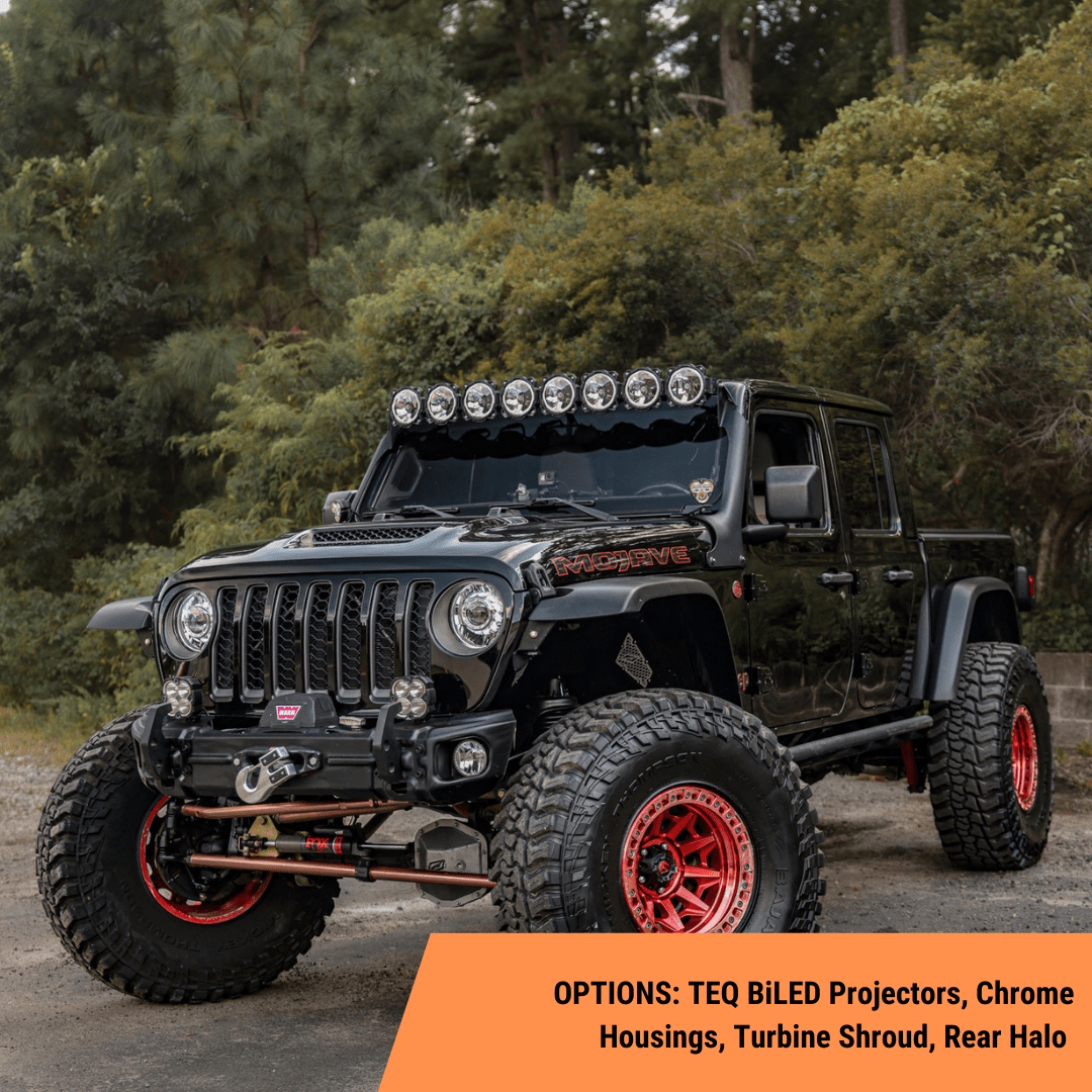 TEQ Customs Headlights Turbine Edition Headlights / 2017-2026 Jeep Wrangler JL + 2020-2026 Gladiator JT