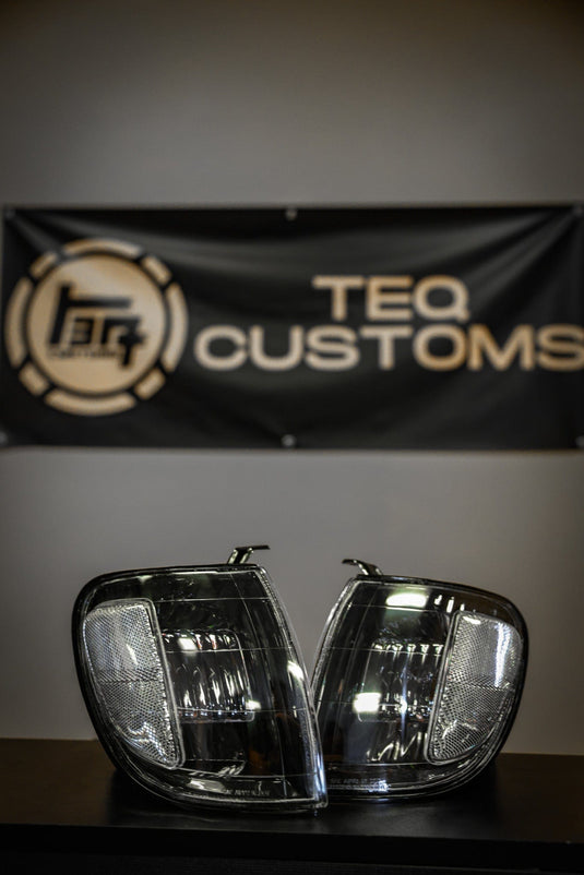 TEQ Customs LLC Headlights 00-04 Tundra Access Cab Black Corner Lights