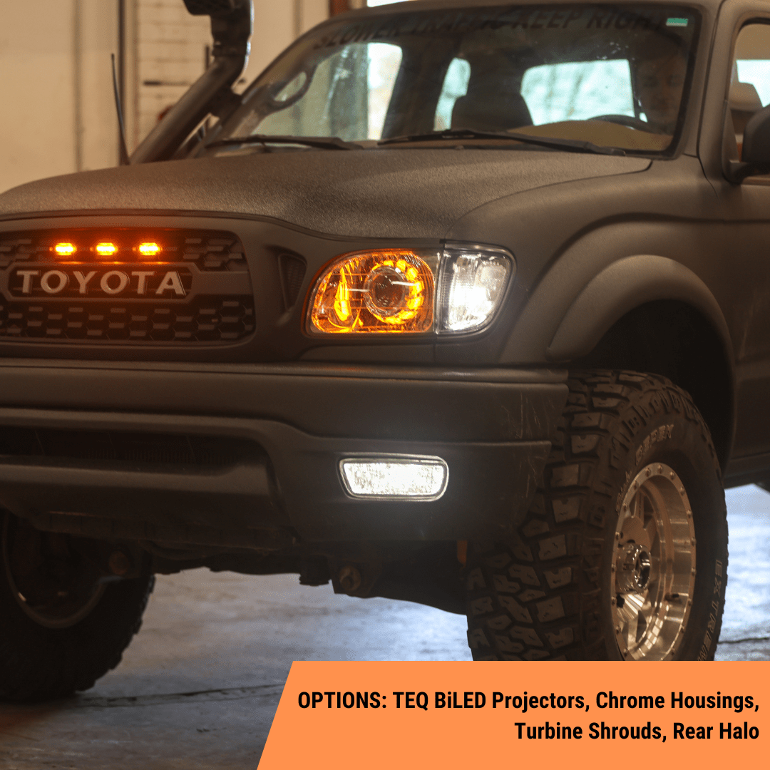 TEQ Customs LLC Headlights 01-04 Tacoma Turbine Headlights