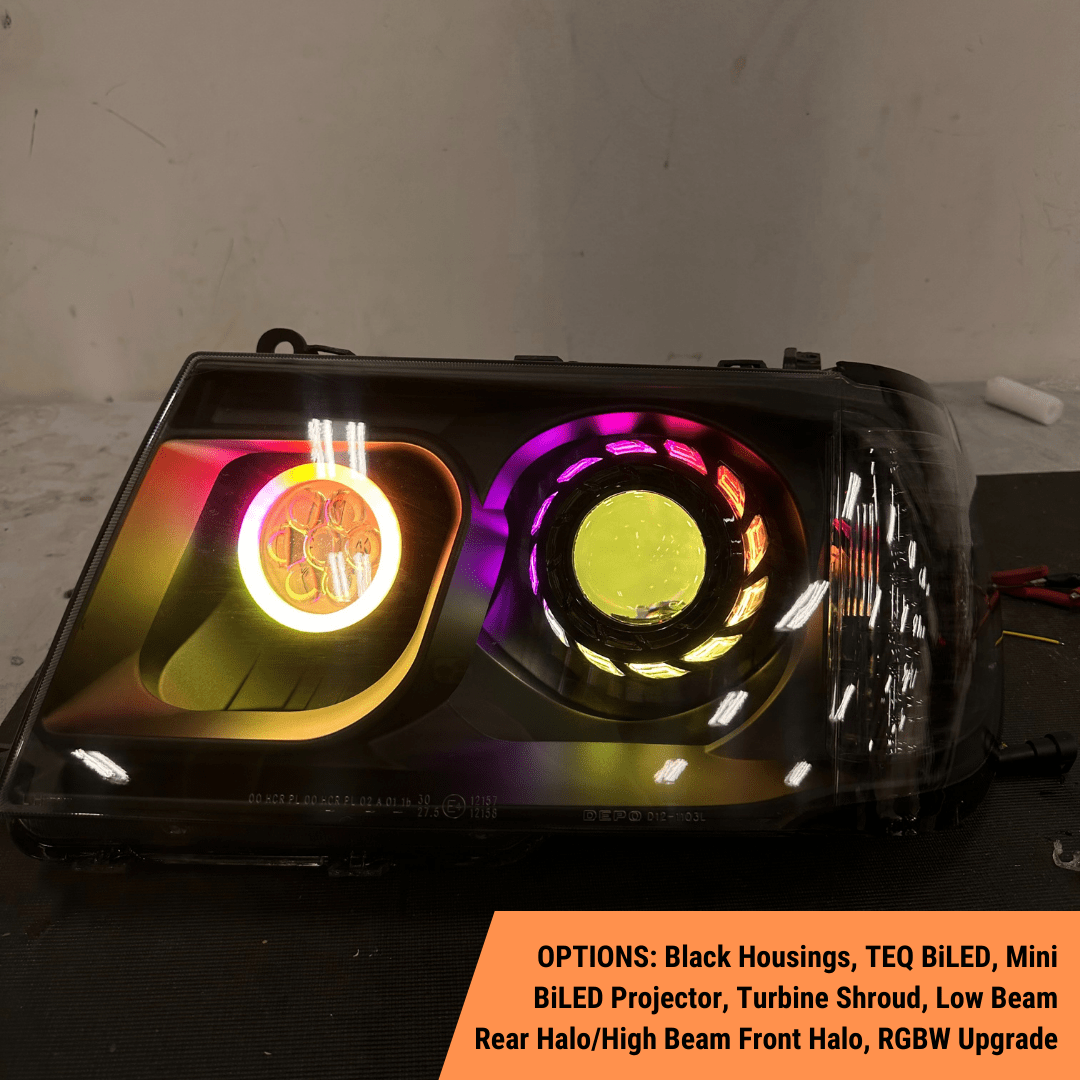 TEQ Customs LLC Headlights 100 Series Land Cruiser Custom Headlights (98-07)