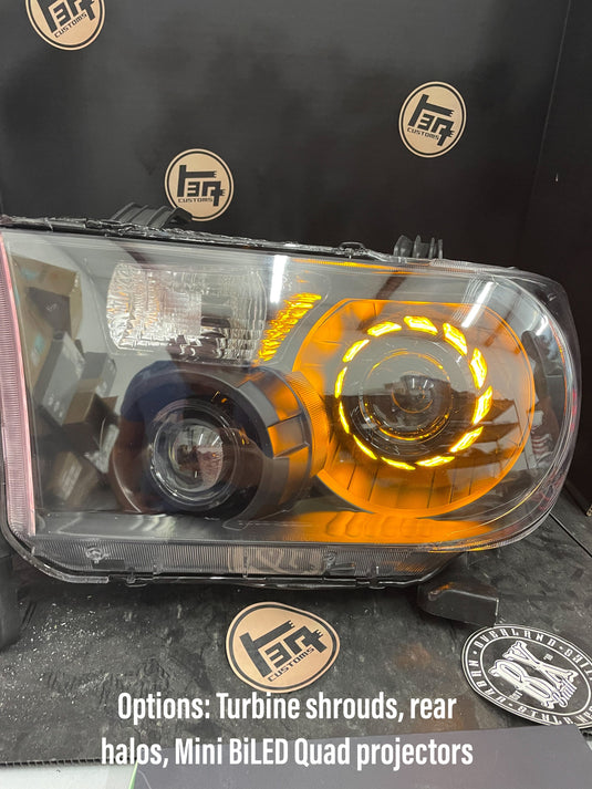 TEQ Customs LLC Headlights 2nd Gen Sequoia (08-17) + Tundra (07-13) Custom Headlights