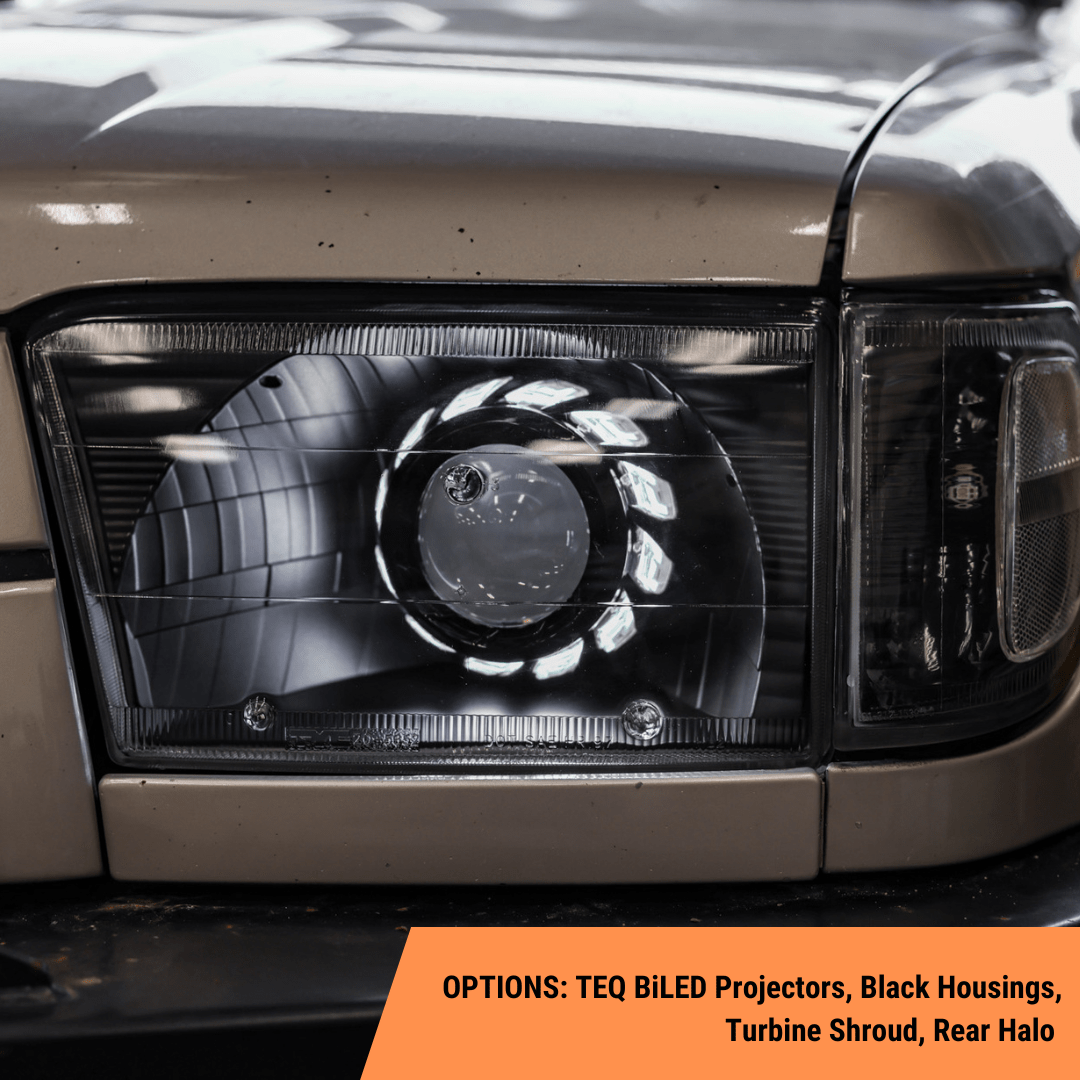 TEQ Customs LLC Headlights 96-02 4Runner Turbine Edition Headlights