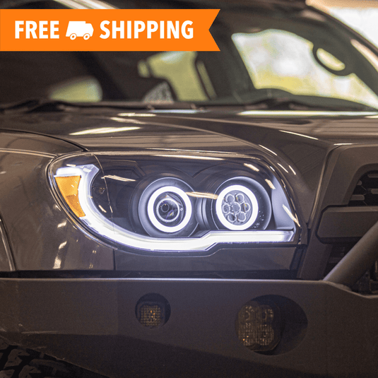 TEQ Customs LLC Headlights Custom DRL Retrofit Headlights / 06-09 4Runner