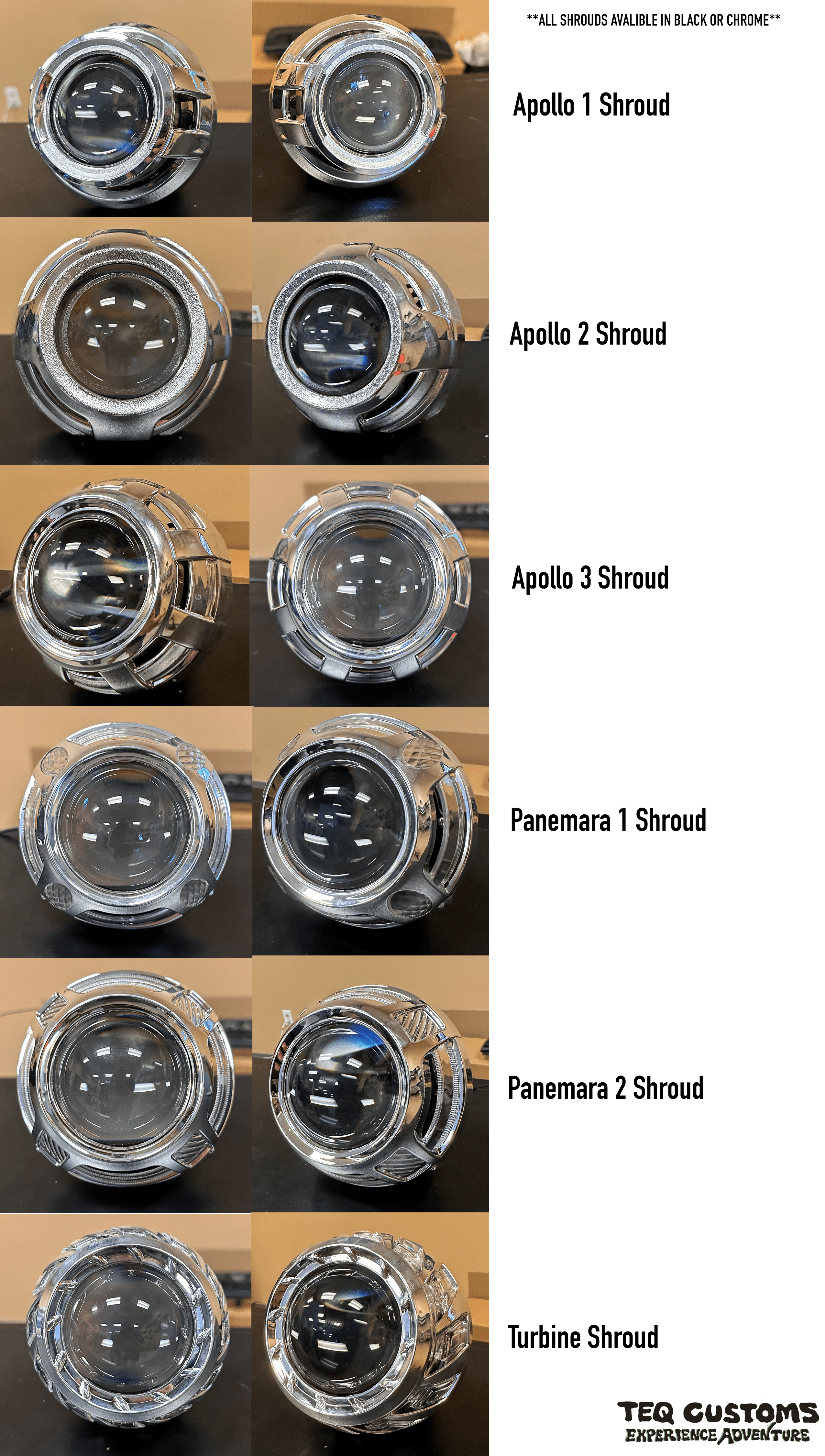 TEQ Customs LLC Headlights Custom Retrofit Headlights / 08-15 Land Cruiser 200 Series