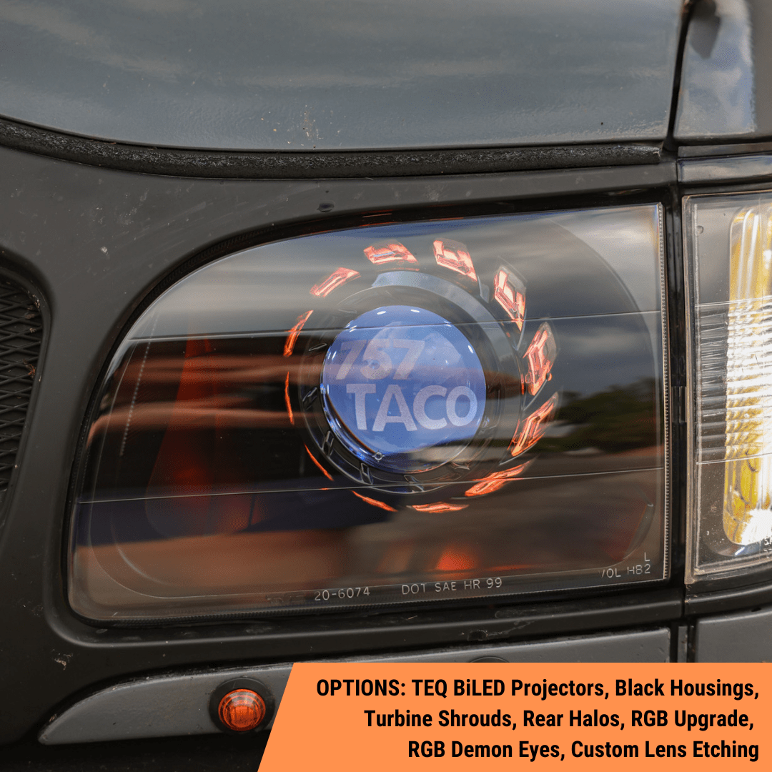 TEQ Customs LLC Headlights Custom Retrofit Headlights / 1st Gen Tacoma (01-04)