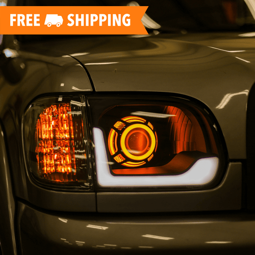 TEQ Customs LLC Headlights DRL Custom Headlights / 05-07 Sequoia + 05-06 Tundra Double Cab / TEQ Customs