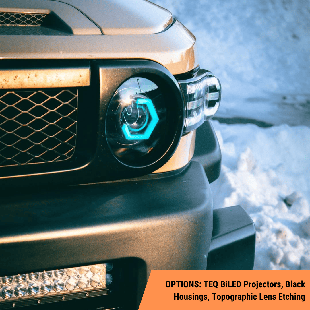 TEQ Customs LLC Headlights Hex Special Edition Headlights / 2007-2014 FJ Cruiser