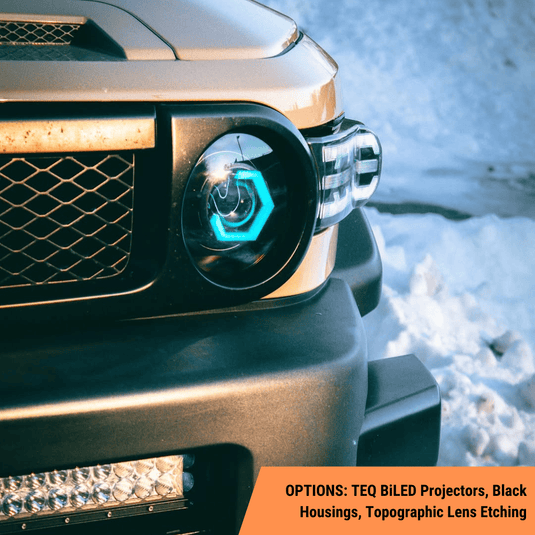 TEQ Customs LLC Headlights Hex Special Edition Headlights / 2007-2014 FJ Cruiser