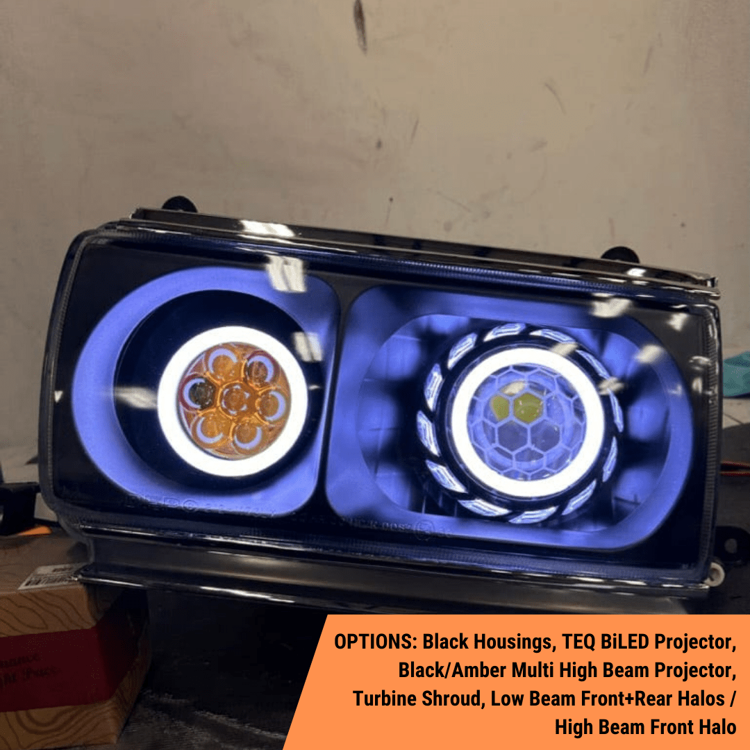 TEQ Customs LLC Headlights Retrofit Headlights / 80 Series Land Cruiser (90-97) / TEQ Customs