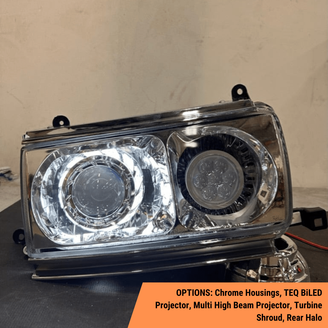 TEQ Customs LLC Headlights Retrofit Headlights / 80 Series Land Cruiser (90-97) / TEQ Customs