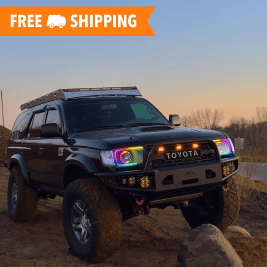 TEQ Customs LLC Headlights RGB DRL Custom Headlights / 96-02 4Runner