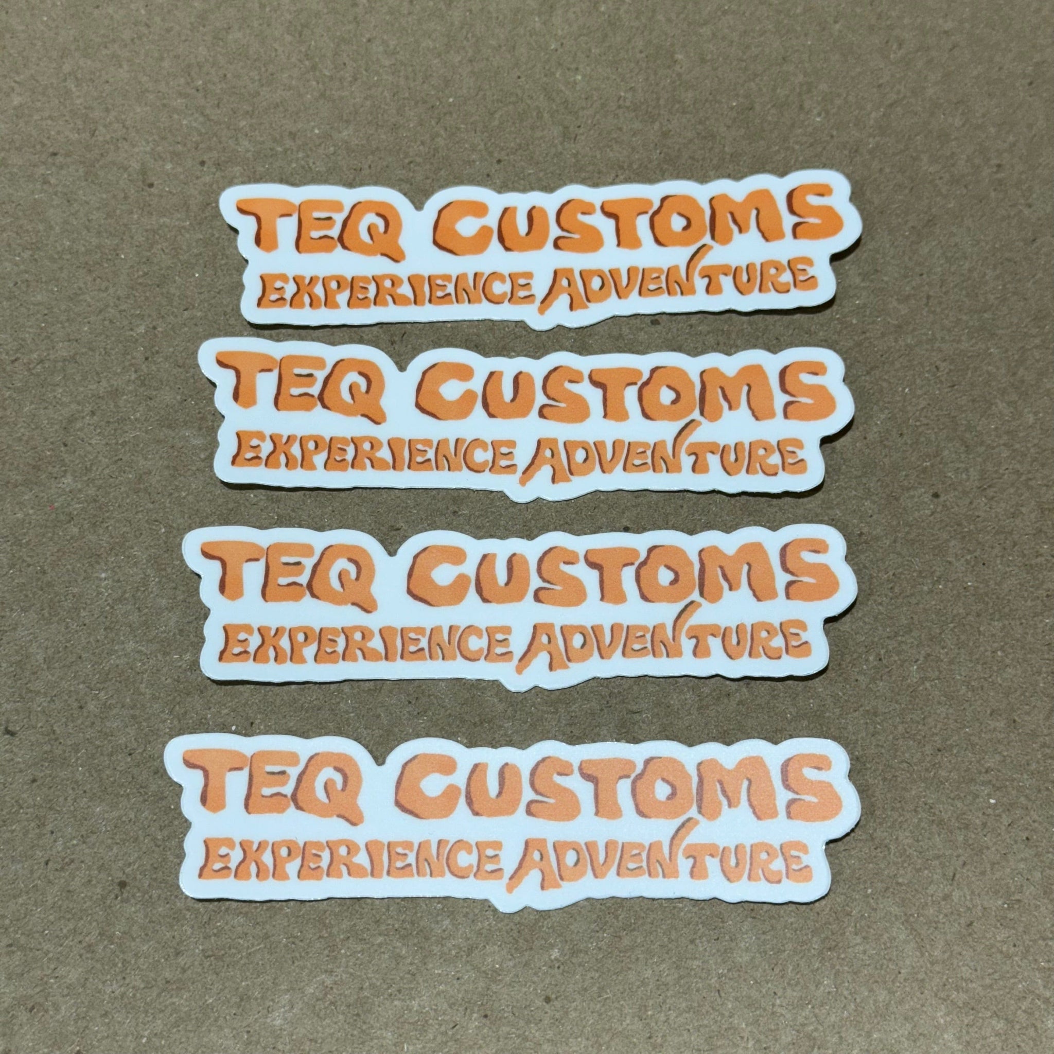 TEQ Customs LLC Merch TEQ Customs Orange Experience Adventure TEQ Customs Sticker