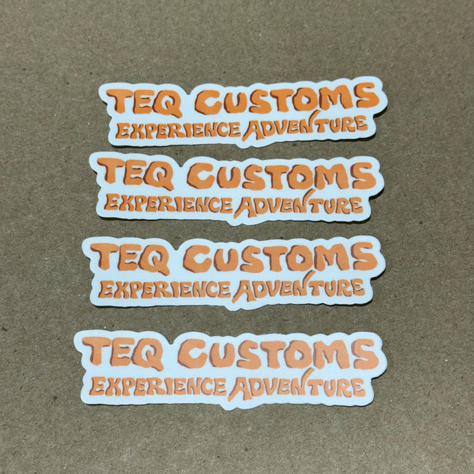TEQ Customs LLC Merch TEQ Customs Orange Experience Adventure TEQ Customs Sticker