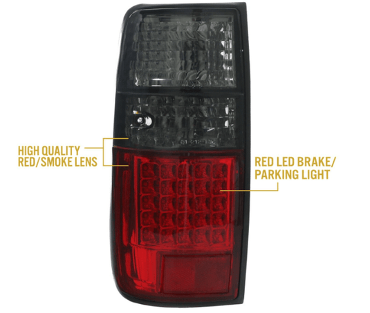 TEQ Customs LLC Tail Lights Red/Smoke Tail Lights / 91-97 Land Cruiser +  95-97 Lx450 (80 Series)