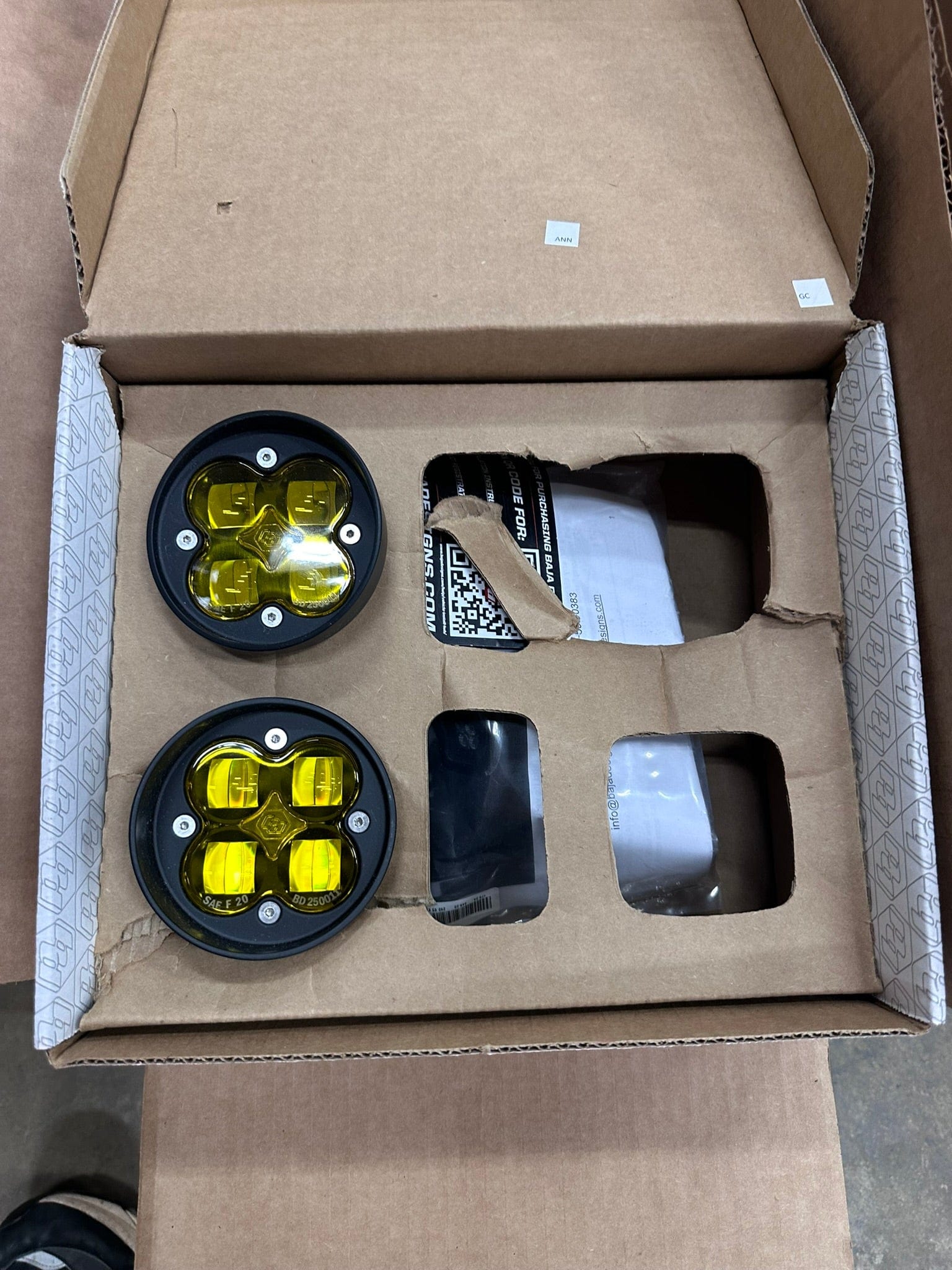 TEQ Customs Open Box/Display Baja Designs Squadron SAE Amber Fog Kit - 10-24 4Runner, 12-23 Tacoma, 14-21 Tundra