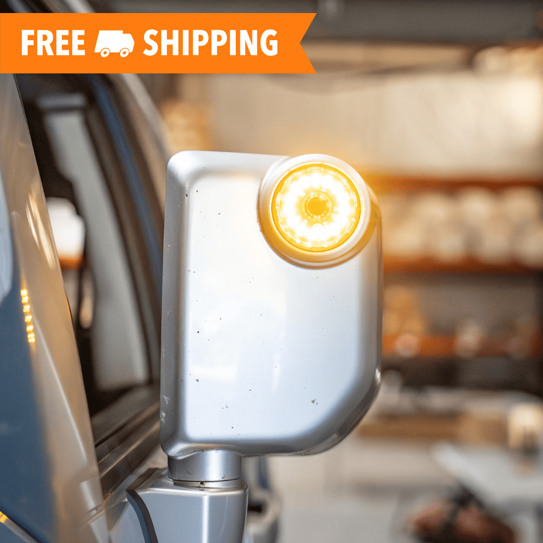 TEQ Customs Side Marker Lights + Turn Signals KC Cyclone Mirror Light Kit - 2007-2014 FJ Cruiser