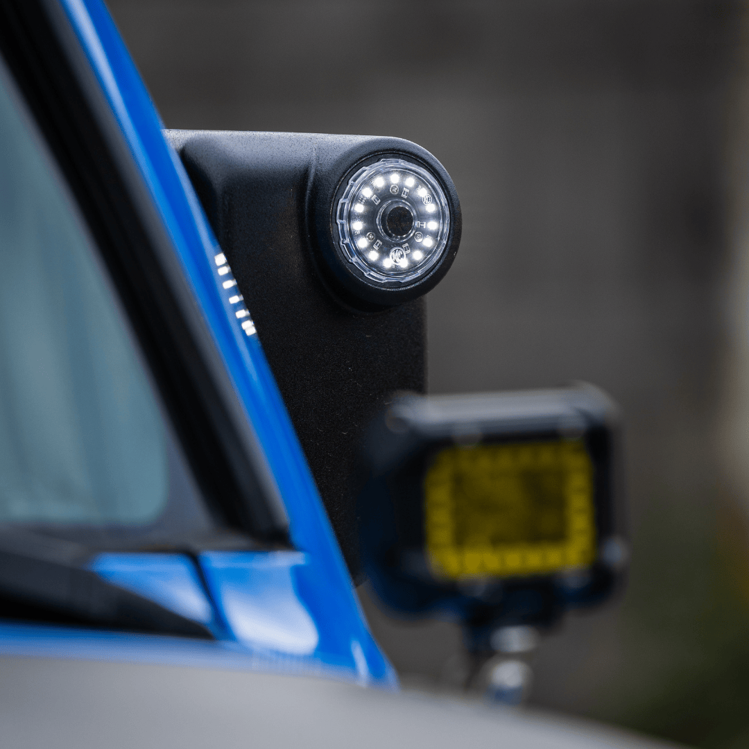 TEQ Customs Side Marker Lights + Turn Signals KC Cyclone Mirror Light Kit - 2007-2014 FJ Cruiser