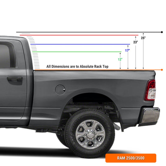 Xtrusion Overland cpb_product XTR3 Build-Your-Own Bed Rack - Dodge Ram HD 2500 / 3500 Straight Bed