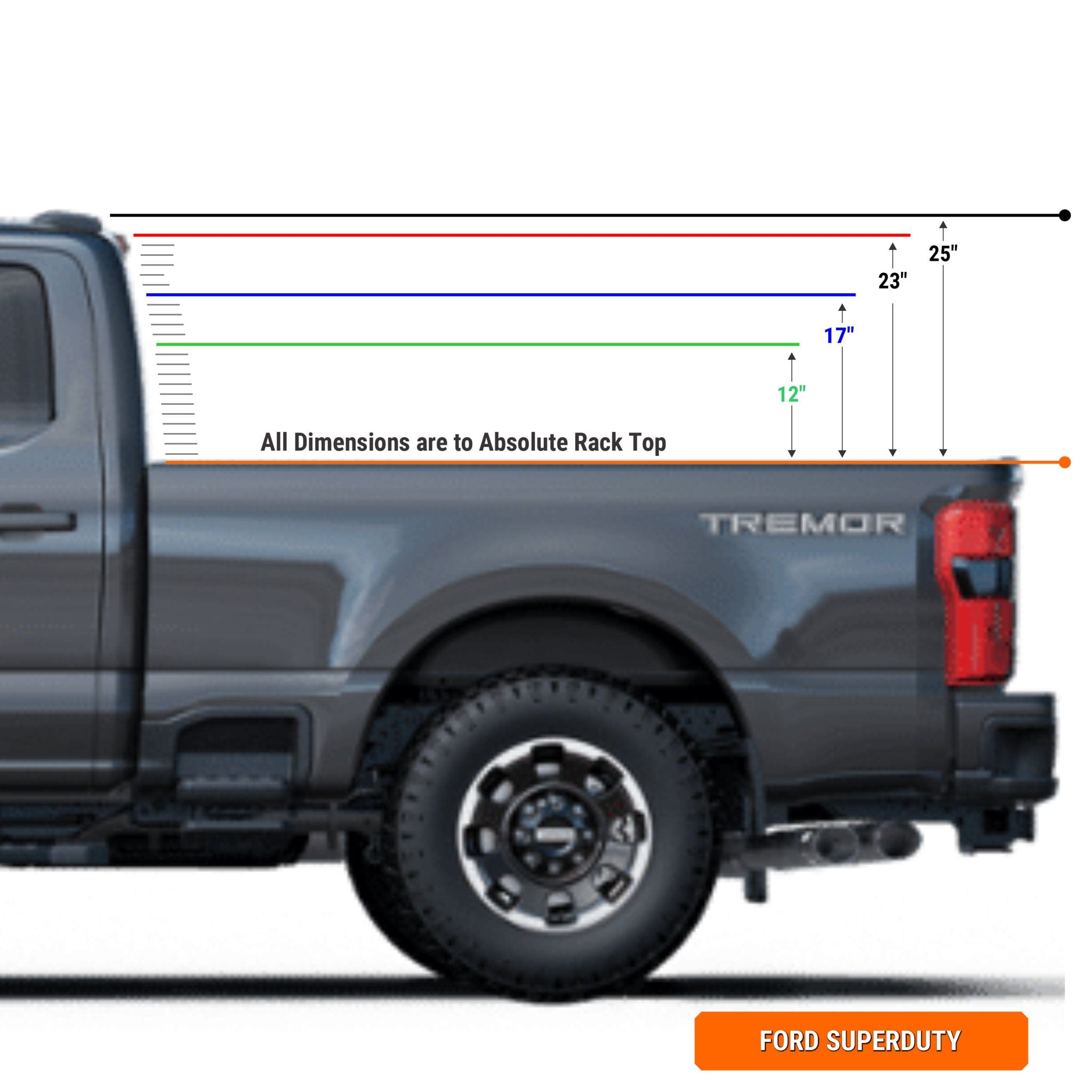 Xtrusion Overland cpb_product XTR3 Build-Your-Own Bed Rack - Ford F-250 & F-350