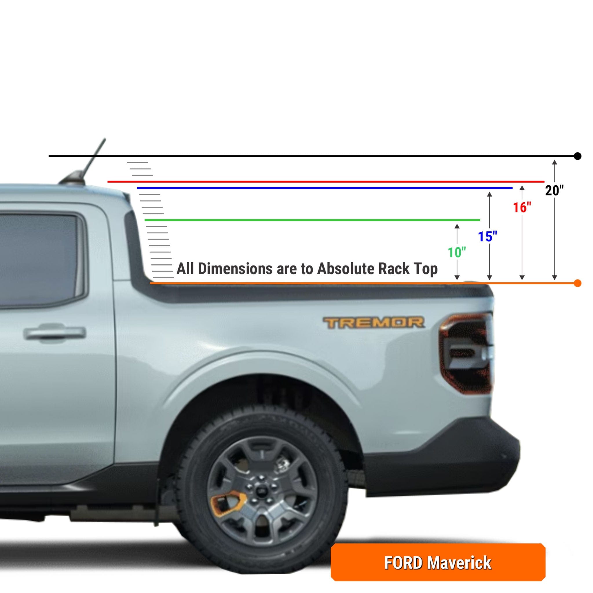 Xtrusion Overland cpb_product XTR3 Build-Your-Own Bed Rack - Ford Maverick