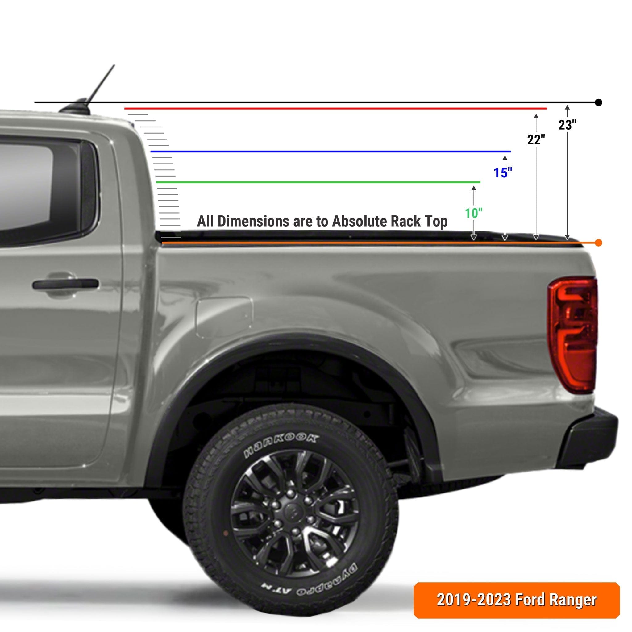 Xtrusion Overland cpb_product XTR3 Build-Your-Own Bed Rack - Ford Ranger