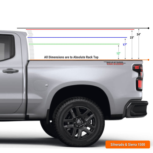 Xtrusion Overland cpb_product XTR3 Build-Your-Own Bed Rack - GM Silverado & Sierra 1500