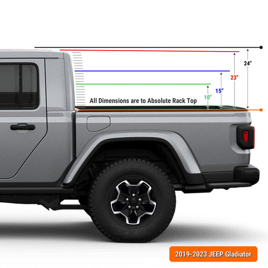 Xtrusion Overland cpb_product XTR3 Build-Your-Own Bed Rack - Jeep Gladiator