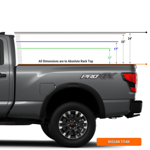 Xtrusion Overland cpb_product XTR3 Build-Your-Own Bed Rack - Nissan Titan