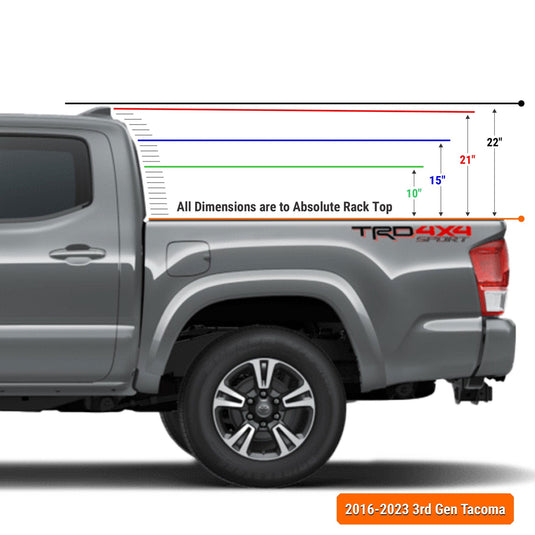 Xtrusion Overland cpb_product XTR3 Build-Your-Own Bed Rack - Toyota Tacoma