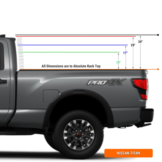 Xtrusion Overland XTR1 XTR1 Bed Rack for Nissan Titan