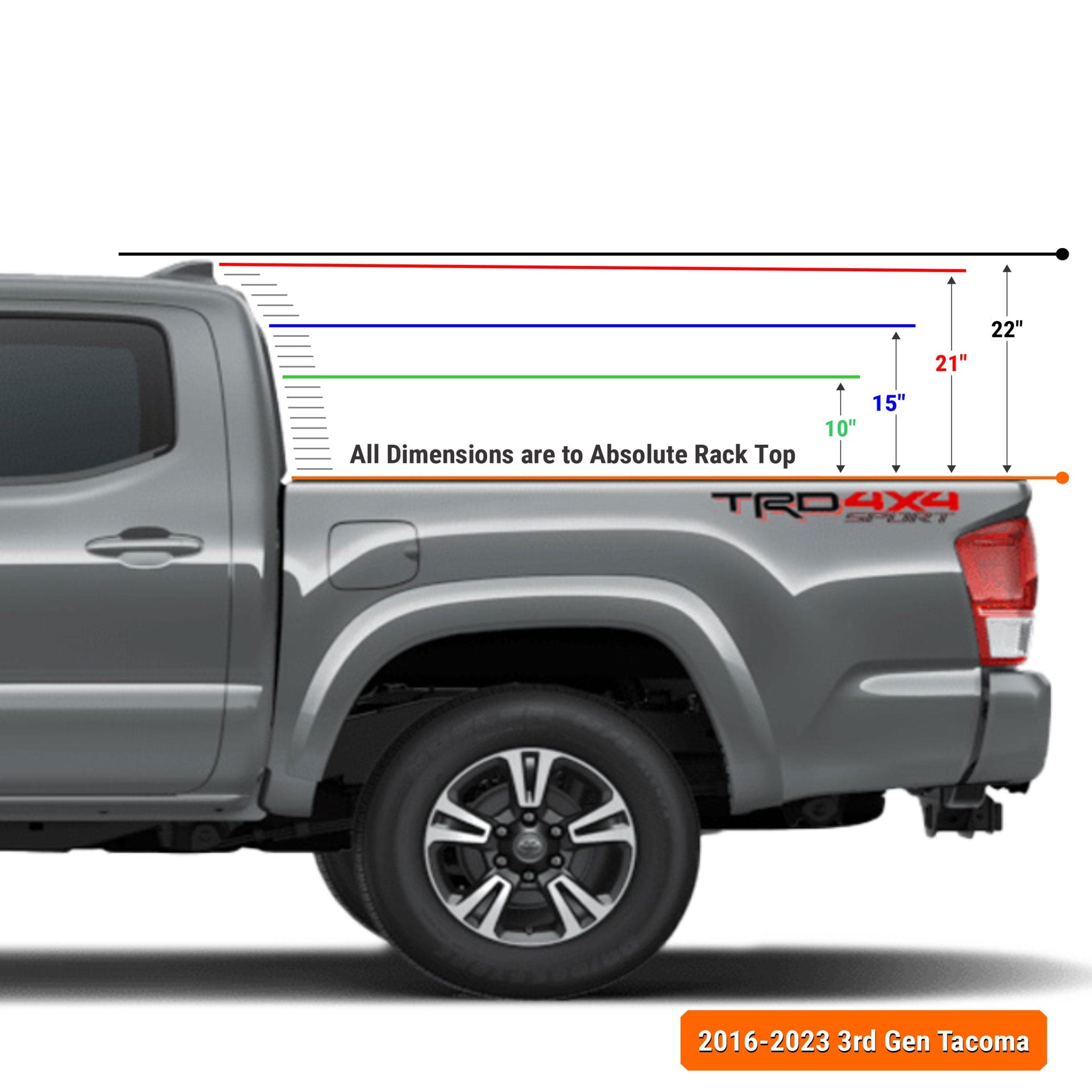 Xtrusion Overland XTR1 XTR1 Bed Rack for Toyota Tacoma