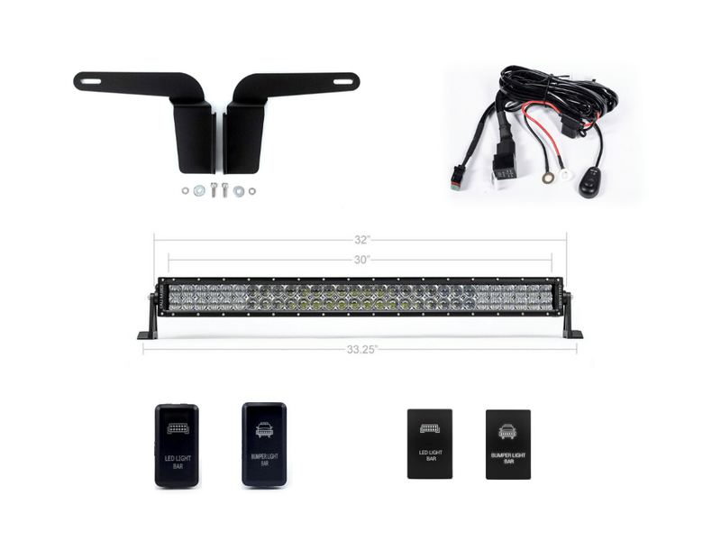 Load image into Gallery viewer, 2005-2015 TOYOTA TACOMA 32&quot; LOWER BUMPER HIDDEN LED LIGHT BAR BRACKETS KIT

