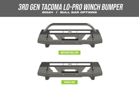 C4 Fab Tacoma Front Lo-Pro Winch Bumper / 3rd Gen / 2016+